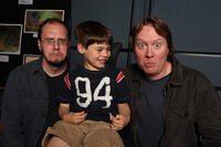 Stephen J. Anderson, Wyatt Hall and Don Hall on the set of "Winnie The Pooh."