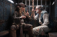 Johnny Depp as Captain Jack Sparrow and Kevin McNally as Joshamee Gibbs in "Pirates of the Caribbean: On Stranger Tides."