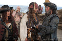 Penelope Cruz as Angelica, Johnny Depp as Captain Jack Sparrow and Ian McShane as Blackbeard in "Pirates of the Caribbean: On Stranger Tides."