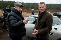 Director Sam Mendes and Daniel Craig in "Skyfall."