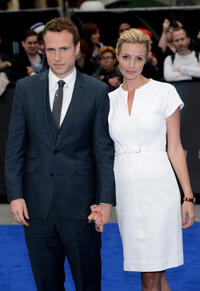 Rafe Spall and Elize du Toit at the World premiere of "Prometheus" in England.