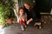 Jordana Beatty and Author Megan McDonald on the set of "Judy Moody and the Not Bummer Summer."