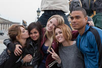 Ashley Greene, Lina Esco, Ashley Hinshaw, Miley Cyrus and Tanz Watson on the set of "LOL."
