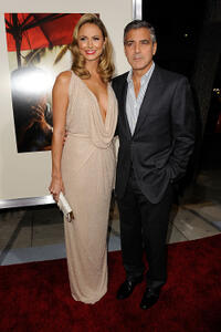 Stacy Keibler and George Clooney at the California premiere of "The Descendants."