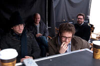 Director Jonathan Levine and Seth Rogen on the set of "50/50."