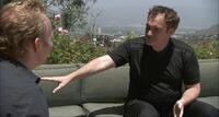 Morgan Spurlock and Quentin Tarantino on the set of "Pom Wonderful Presents: The Greatest Movie Ever Sold."