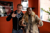 Morgan Spurlock and Big Boi on the set of "Pom Wonderful Presents: The Greatest Movie Ever Sold."