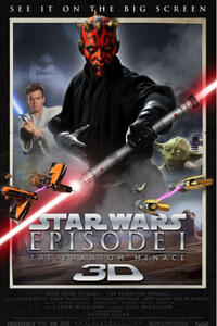 Poster art for "Star Wars: Episode I -- The Phantom Menace 3D."