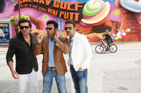 Bobby Deol, Sunil Shetty and Irfan Khan in "Thank You."