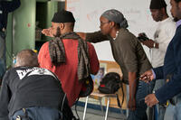 Director Dee Rees on the set of "Pariah."