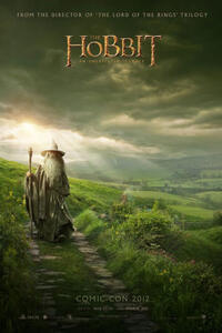 Comic-con promotional poster for "The Hobbit: An Unexpected journey."