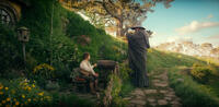 Martin Freeman as Bilbo Baggins and Ian McKellen as Gandalf in "The Hobbit: An Unexpected Journey."
