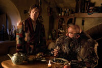 Martin Freeman as Bilbo Baggins and Graham McTavish as Dwalin in "The Hobbit: An Unexpected Journey."
