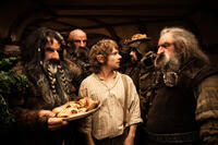 William Kircher as Bifur, Graham McTavish as Dwalin, Martin Freeman as Bilbo Baggins, James Nesbitt as Bofur and John Callen as Oin in "The Hobbit: An Unexpected Journey."