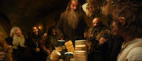 Ken Stott as Balin, Aidan Turner as Kili, William Kircher as Bifur, Ian McKellen as Gandalf, Graham McTavish as Dwalin, Mark Hadlow as Dori and Martin Freeman as Bilbo Baggins in "The Hobbit: An Unexpected Journey."