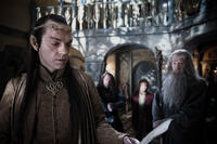Hugo Weaving as Elrond, Richard Armitage as Thorin Oakenshield, Martin Freeman as Bilbo Baggins and Ian McKellen as Gandalf in "The Hobbit: An Unexpected Journey."