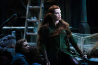 Peggy Nesbitt as Sigrid and Evangeline Lilly as Tauriel in "The Hobbit: The Battle of the Five Armies."