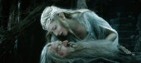 Cate Blanchett as Elf Queen Galadriel and Ian Mckellen as Gandalf in "The Hobbit: The Battle of the Five Armies."