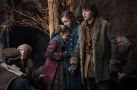 Mary Nesbitt as Tilda, Peggy Nesbitt as Sigrid and John Bell as Bain in "The Hobbit: The Battle of the Five Armies."
