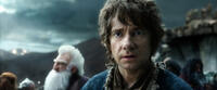 Ken Stott as Balin and Martin Freeman as Bilbo in "The Hobbit: The Battle of the Five Armies."