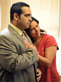 Robert Amaya as Javier and Angelita Nelson as Carmen Martinez in "Courageous."