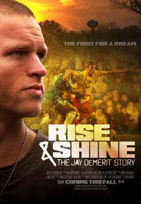 Poster art for "Rise and Shine: The Jay DeMerit Story."