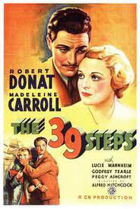 Poster art for "The 39 Steps."