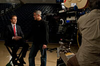 Ryan Gosling and director George Clooney on the set of "The Ides Of March."