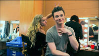 Heather Morris as Brittany and Chris Colfer as Kurt in "Glee the Concert Movie."