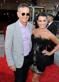 Producer Dante Di Loreto and Lea Michele at the California premiere of "Glee The Concert Movie."