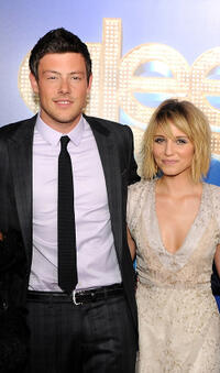 Cory Monteith and Dianna Agron at the California premiere of "Glee The Concert Movie."