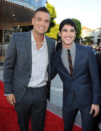 Mark Salling and Darren Criss at the California premiere of "Glee The Concert Movie."