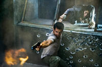 Colin Farrell and Jessica Biel in "Total Recall."
