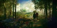 James Franco as Oscar Diggs and Mila Kunis as Theodora in "Oz: The Great and Powerful."