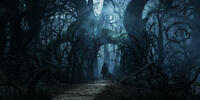 China Girl voiced by Joey King, James Franco and Finley voiced by Zach Braff in "Oz: The Great and Powerful."