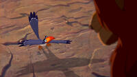 Zazu voiced by Rowan Atkinson and Mufasa voiced by James Earl Jones in "The Lion King 3D."