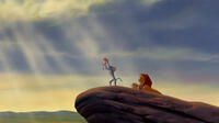 Simba voiced by Jonathan Taylor Thomas, Rafiki voiced by Robert Guillaume, Sarabi voiced by Madge Sinclair and Mufasa voiced by James Earl Jones in "The Lion King 3D."