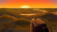 Mufasa voiced by James Earl Jones and Simba voiced by Jonathan Taylor Thomas in "The Lion King 3D."