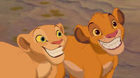 Nala voiced by Niketa Calame and Simba voiced by Jonathan Taylor Thomas in "The Lion King 3D."