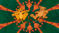 Simba voiced by Jonathan Taylor Thomas and Nala voiced by Niketa Calame in "The Lion King 3D."