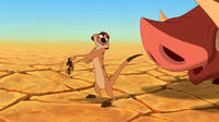Timon voiced by Nathan Lane and Pumbaa voiced by Ernie Sabella in "The Lion King 3D."