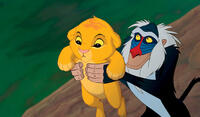 Simba and Rafiki in "The Lion King 3D."