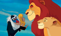 Rafiki, Simba, Mufasa and Sarabi  in "The Lion King 3D."