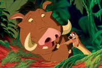 Pumbaa and Timon in "The Lion King 3D."