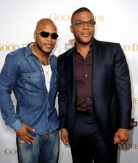 Rapper Flo Rida and Tyler Perry at the California premiere of "Tyler Perry's Good Deeds."