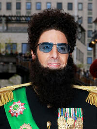 Sacha Baron Cohen at the world premiere of "The Dictator" in London.