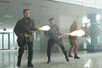 Arnold Schwarzenegger, Sylvester Stallone and Bruce Willis in "The Expendables 2."