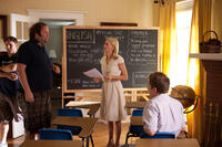 Director Will Graham, Naomi Watts and Jeremy White on the set of "Movie 43."