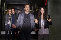 Rachael Taylor, Max Minghella, Emile Hirsch and Olivia Thirlby in "The Darkest Hour."