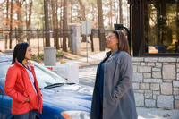 Keke Palmer as Olivia Hill and Queen Latifah as Vi Rose Hill in "Joyful Noise."